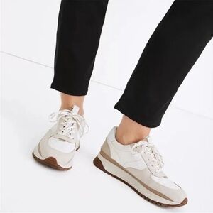 Madewell Kickoff Cream and Tan Women's Sneakers
